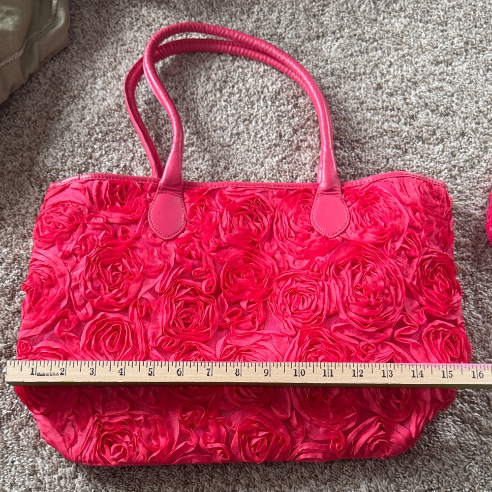 Elegant Pink Floral Tote Bag